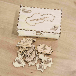 Drevené puzzle v krabičke - Herbár liečivých rastlín