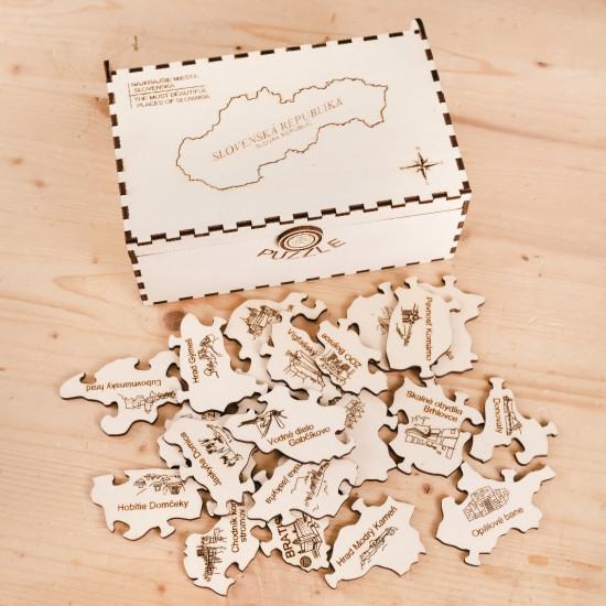 Drevené puzzle v krabičke - Najkrajšie miesta Drevené puzzle v krabičke - Najkrajšie miesta