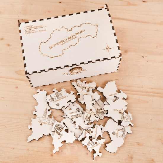 Drevené puzzle v krabičke - Jaskyne a prír. úkazy Drevené puzzle v krabičke - Jaskyne a prír. úkazy