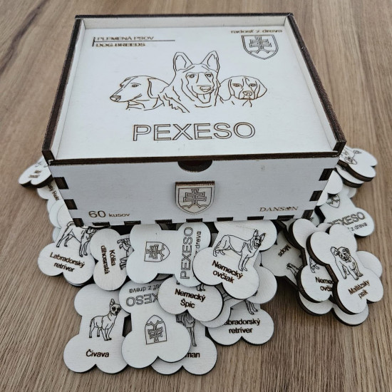 Drevené PEXESO PLEMENÁ PSOV Drevené PEXESO PLEMENÁ PSOV