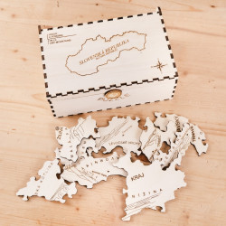 Drevené puzzle v krabičke - Vrchy a pohoria