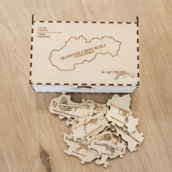 Drevené puzzle v krabičke - Ručné zbrane