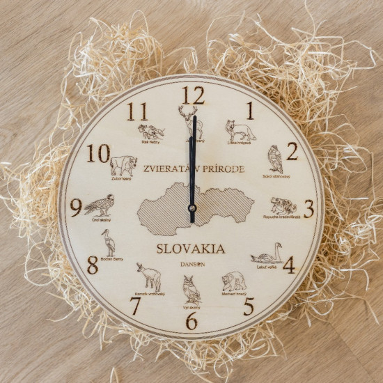 HODINY - Zvieratá na Slovensku HODINY - Zvieratá na Slovensku
