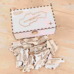 Drevené puzzle v krabičke - Kúpele a aquaparky